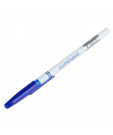 Ручка шариковая ClipStudio синяя, с белым корпусом, линия 0,7 мм, с индивидуальной маркиро 100шт/уп