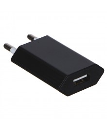 Блок пит USB сетевой, 1.0A, плоское, черныйUSB Блоки питания, зарядки оптом с доставкой по России.