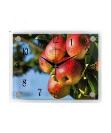 Часы настенные СН 2026 - 669 Яблоки прямоугольн (20х26) (10)астенные часы оптом с доставкой по Дальнему Востоку. Настенные часы оптом со склада в Новосибирске.