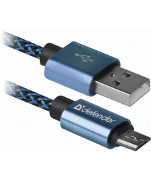 Кабель USB08-03Т PRO USB 2.0 синий, AM-MicroBM, 1м, 2,1А DEFENDERВостоку. Адаптер Rolsen оптом по низкой цене. Качественные адаптеры оптом со склада в Новосибирске.