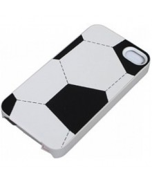 Кейс  QUMO для iPhone4 футбольный мяч.Цвет черно - белыйЗащитная пленка оптом в Новосибирске. Купить стилусы, защитные пленки на телефон оптом.