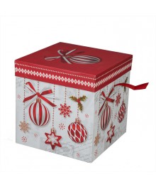 Коробка подарочная бумажн.НГ 22см 5072 (уп12) (12817)Новгодние коробки оптом с доставкой по РФ. Новогодняя упаковка оптом по низким ценам.
