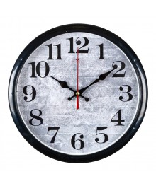Часы настенные СН 2222 - 341 черные круглые (22см) (10)астенные часы оптом с доставкой по Дальнему Востоку. Настенные часы оптом со склада в Новосибирске.