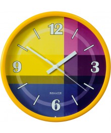Часы настенные  Салют 26х26  П - 2Б2 - 452 пластик круглые (10/уп)астенные часы оптом с доставкой по Дальнему Востоку. Настенные часы оптом со склада в Новосибирске.