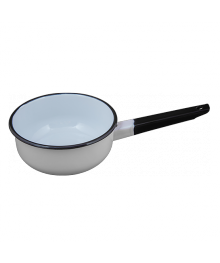Ковш Стальэмаль 1.5л   белый С42008 (15/уп)Посуда эмалированная оптом Сталь Эмаль. Эмалированные кастрюли оптом.