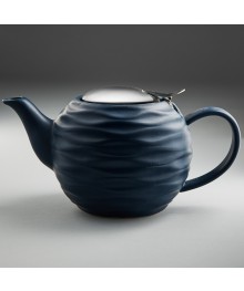 Чайник заварочный Ф19-004R с фильтром, синий, 800мл керамика (24)керамики в Новосибирске оптом большой ассортимент. Посуда фарфоровая в Новосибирскедля кухни оптом.