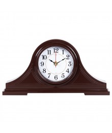 Часы настольные СН 1834 - 003 коричневый Классика 35х18см (10)стоку. Большой каталог будильников оптом со склада в Новосибирске. Будильники оптом по низкой цене.