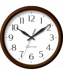 Часы настенные  Фотон П111 коричнев 24,5см круглые (Салют)астенные часы оптом с доставкой по Дальнему Востоку. Настенные часы оптом со склада в Новосибирске.