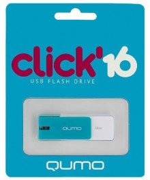 USB2.0 FlashDrives16Gb QUMO Click Azure, лазурьовокузнецк, Горно-Алтайск. Большой каталог флэш карт оптом по низкой цене со склада в Новосибирске.