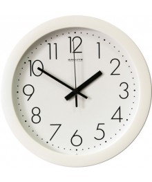 Часы настенные  Салют 28х28  П - Б7 - 012 пластик белые круглые (10/уп)астенные часы оптом с доставкой по Дальнему Востоку. Настенные часы оптом со склада в Новосибирске.