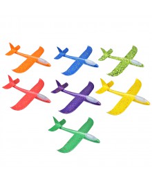 Самолет-планер, свет, полимер, 48х10х48см, 5 цветовИгрушки антистресс оптом с доставкой по всей России.