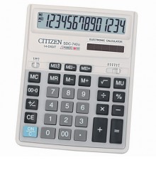 калькулятор Citizen SDC-740N 14разр/2 пит) 160 x 205ммм. Калькуляторы оптом со склада в Новосибирске. Большой каталог калькуляторов оптом по низкой цене.