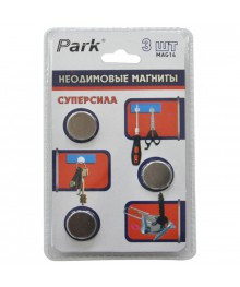 Магниты Неодимовые (редкоземельные магниты) Park MAG14  3 шт, 3000 ГсРучной инструмент оптом. Ручной инструмент оптом со склада в Новосибирске. Ручной инструмент оптом.