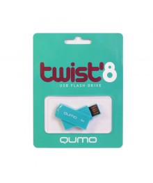 USB2.0 FlashDrives 8Gb QUMO Twist Turquoise светло-бирюзовыйовокузнецк, Горно-Алтайск. Большой каталог флэш карт оптом по низкой цене со склада в Новосибирске.