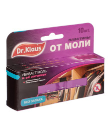 Пластины от моли DR.KLAUS без запаха, к/к, 10 шт.