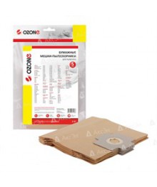 OZONE Paper Z-37 бумажные пылесборники 5 шт. (Zelmer)кой. Одноразовые бумажные и многоразовые фильтры для пылесосов оптом для Samsung, LG, Daewoo, Bosch