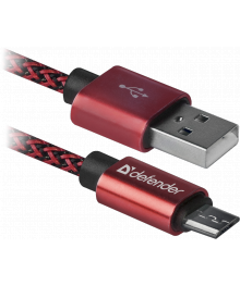 Кабель USB08-03Т PRO USB 2.0 красный, AM-MicroBM, 1м, 2,1А DEFENDERВостоку. Адаптер Rolsen оптом по низкой цене. Качественные адаптеры оптом со склада в Новосибирске.