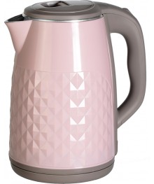 Чайник  MAXTRONIC MAX-1012 розовый (2,5л !!!, двойн стенки, диск 1,8кВт) 12/упибирске. Чайник двухслойный оптом - Василиса,  Delta, Казбек, Galaxy, Supra, Irit, Магнит. Доставка