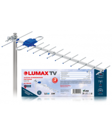 Антенна нар. Lumax DA2215A активная (DVB-T2/ДМВ, Алюм+ABS-пластик, Ку до 26 дБ, пит 5В от ресив)Антенны для телевизора оптом. Новосибирск