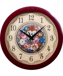 Часы настенные  Салют 28х28  П - Б1.3 - 126 ЦВЕТЫ пластик (10/уп)астенные часы оптом с доставкой по Дальнему Востоку. Настенные часы оптом со склада в Новосибирске.