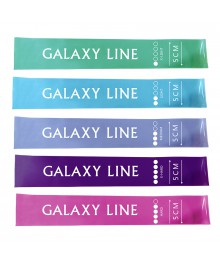 Набор резинок для фитнеса Galaxy GL1061, 5 шт. резинок, 5 уровней сопротивл (4, 7,10, 14, 18 кг)