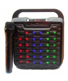 колонка чемодан мини+Bluetooth+USB+микрофон+светомузыка+аккумулятор B19W