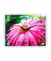 Часы настенные СН 2026 - 109 Цветок прямоуг (20х26)астенные часы оптом с доставкой по Дальнему Востоку. Настенные часы оптом со склада в Новосибирске.