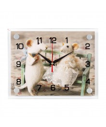 Часы настенные СН 2026  007 Новый год 2020 прямоуг (20х26)астенные часы оптом с доставкой по Дальнему Востоку. Настенные часы оптом со склада в Новосибирске.