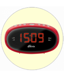 Радиобудильник RITMIX RRC-616 RED (цыфры 1,5 см)ог радиочасов Ritmix, Hyundai,Supra, Rolsen оптом по низкой цене. Большой каталог радиочасов оптом.