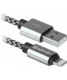 Кабель USB ACH01-03TPRO USB2.0 белый (AM)-Lightning(M), 1м,2,1А DEFENDERВостоку. Адаптер Rolsen оптом по низкой цене. Качественные адаптеры оптом со склада в Новосибирске.