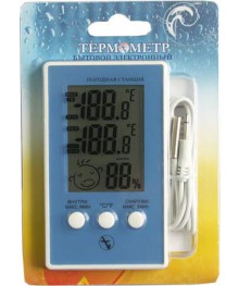 Термометр комнатный электронный ТЭ-5 блистерры оптом с доставкой по Дальнему Востоку. Термометры оптом по низкой цене со склада в Новосибирске.