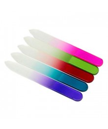 Пилка для ногтей стеклянная 2-хсторонняя, 9см, 5 цветов, GL901Товары для маникюра и педикюра оптом с доставкой по РФ.