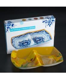Менажница 2cекции S612011-R090 (53154)керамики в Новосибирске оптом большой ассортимент. Посуда фарфоровая в Новосибирскедля кухни оптом.