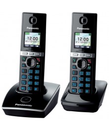 телефон  Panasonic  KX- TG8052RUB две трубк цв.диспл., голос.АОН, функ.резерв.питан., разъем д/гарнитурыsonic. Купить радиотелефон в Новосибирске оптом. Радиотелефон в Новосибирске от компании Панасоник.