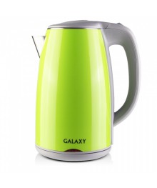 Чайник Galaxy GL 0307  зеленый (2 кВт, 1,7л, двойная стенка нерж и пластик) 6/упибирске. Чайник двухслойный оптом - Василиса,  Delta, Казбек, Galaxy, Supra, Irit, Магнит. Доставка