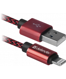 Кабель USB ACH01-03TPRO USB2.0 красный (AM)-Lightning(M), 1м,2,1А DEFENDERВостоку. Адаптер Rolsen оптом по низкой цене. Качественные адаптеры оптом со склада в Новосибирске.
