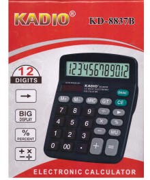 калькулятор Kadio KD-8837B наст.,12разр., 2пит.,бат.АА(не в компл.) 12х15смм. Калькуляторы оптом со склада в Новосибирске. Большой каталог калькуляторов оптом по низкой цене.