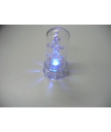 Игрушка световая "Елочка стекло" (батарейка в комплекте) 1 LED, под стекл.куполомгрушки оптом. Елочные игрушки оптом по низкой цене со склада в Новосибриске. Елочные игрушки оптом.