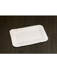 Тарелка картонная прямоугольная 14*20 (уп.100/2500)Посуда одноразовая оптом. Одноразовая посуда оптом с доставкой по Дальнему Востоку со склада.