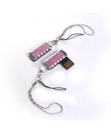 USB2.0 FlashDrives 8Gb QUMO Charm Series Ice Rose, красные кристаллыовокузнецк, Горно-Алтайск. Большой каталог флэш карт оптом по низкой цене со склада в Новосибирске.