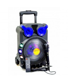 колонка чемодан 40см+Bluetooth+USB+FM+микрофон+эквалайзер+светомузыка+аккум DWQ-08