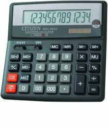 калькулятор Citizen SDC-640 II /14разр/2пит/р-р 150x152 ммм. Калькуляторы оптом со склада в Новосибирске. Большой каталог калькуляторов оптом по низкой цене.