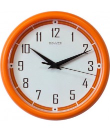 Часы настенные  Салют 24х24 ПЕ - Б2.1 - 255 пластик круглые (10/уп)астенные часы оптом с доставкой по Дальнему Востоку. Настенные часы оптом со склада в Новосибирске.