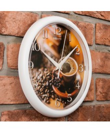 Часы настенные  Салют 24х24 ПЕ - Б7 - 251 КОФЕ пластик круглые (10/уп)астенные часы оптом с доставкой по Дальнему Востоку. Настенные часы оптом со склада в Новосибирске.