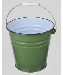 Ведро без крышки Стальэмаль 12л зелёный рябчик, внутри - палевый С41124.ЗП (4/уп)Посуда эмалированная оптом Сталь Эмаль. Эмалированные кастрюли оптом.