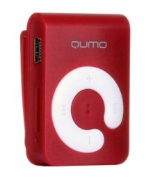 mp3 плеер QUMO HIT!  красный Micro SD слот, кабель USB в комплекте, клипсатвенные MP3 плееры, большой каталог, низкие цены. Купить MP3 плееры оптом со склада в Новосибирске.
