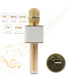 Микрофон SDRD SD-08 Золото для караоке беспроводной (Bluetooth, динамики, USB/microSD)ада. Большой каталог микрофонов для караоке RITMIX, Defender оптом с доставкой по Дальнему Востоку.