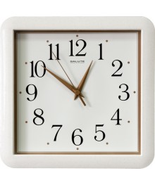 Часы настенные  Салют 30х30  П - А7 - 017 пластик квадратные (10/уп)астенные часы оптом с доставкой по Дальнему Востоку. Настенные часы оптом со склада в Новосибирске.
