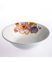 Салатник 600мл Цветы-2, 8гр  (78911)керамики в Новосибирске оптом большой ассортимент. Посуда фарфоровая в Новосибирскедля кухни оптом.