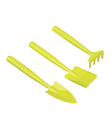 Набор садовых инструментов, 3шт (грабельки-1шт, лопатка-2шт), металл